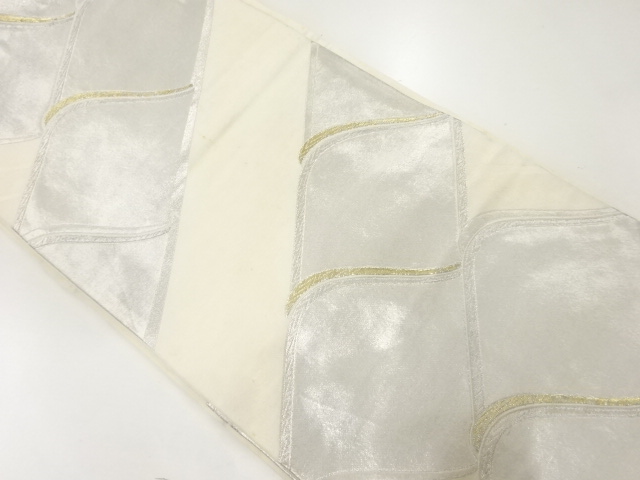 JAPANESE KIMONO / ANTIQUE FUKURO OBI / SILK / WOVEN TILE